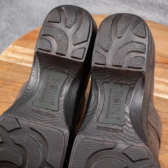 Born Shoes Womens 10 M Toby II Clogs Brown Leather Slip On Casual Block W61927 - Picture 8 of 8